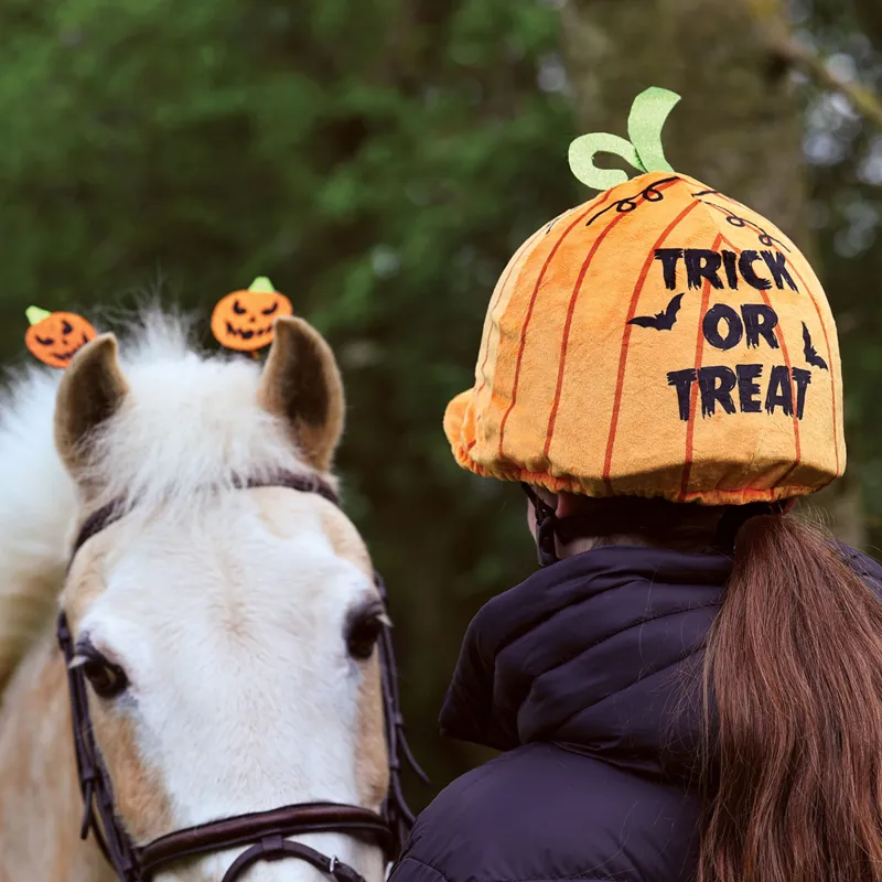 Equetech Pumpkin Hat Silk - Orange-3