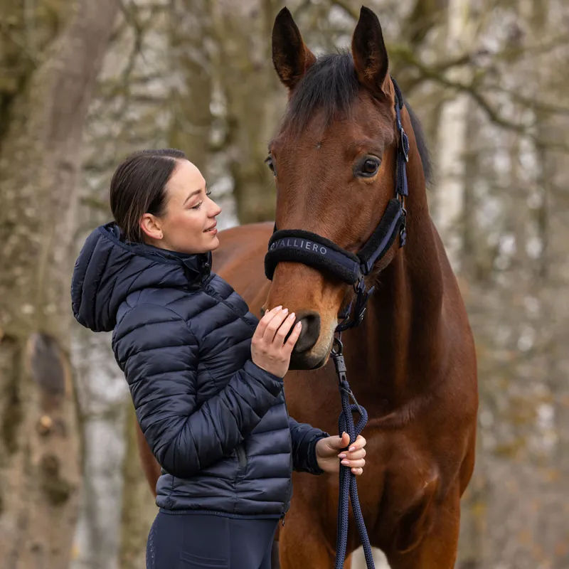 Covalliero Womens Quilted Jacket - Dark Navy-10