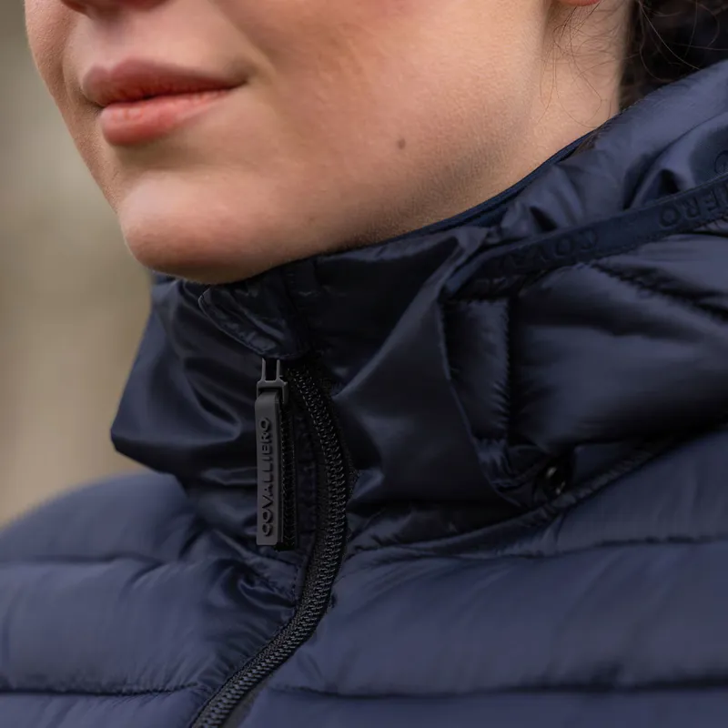 Covalliero Womens Quilted Jacket - Dark Navy-9