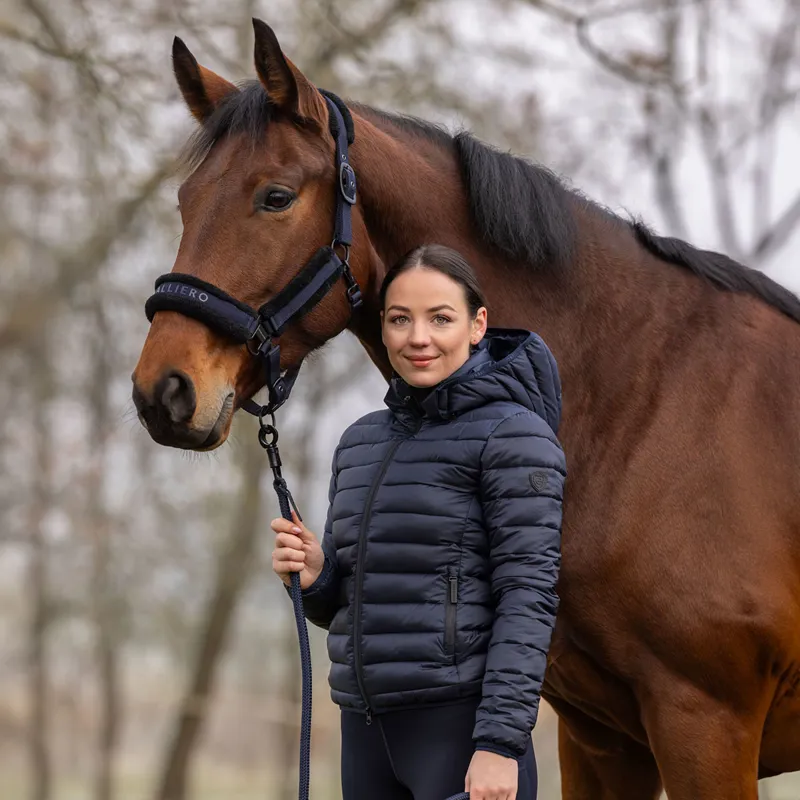 Covalliero Womens Quilted Jacket - Dark Navy-5