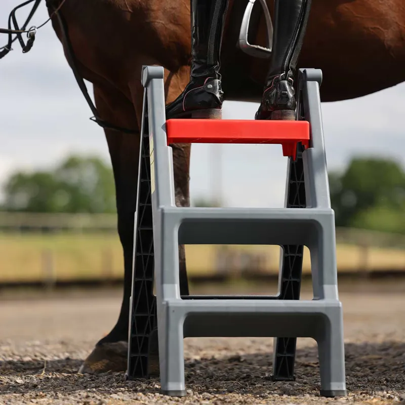 Red Gorilla Step Up Foldable Steps - Grey/Red-2