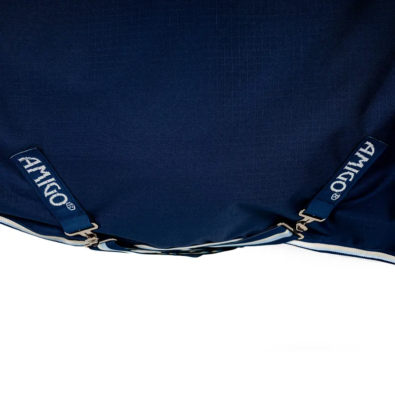Amigo Ripstop 900D Plus 200g Detachable Neck Turnout Rug - Witney Navy-4
