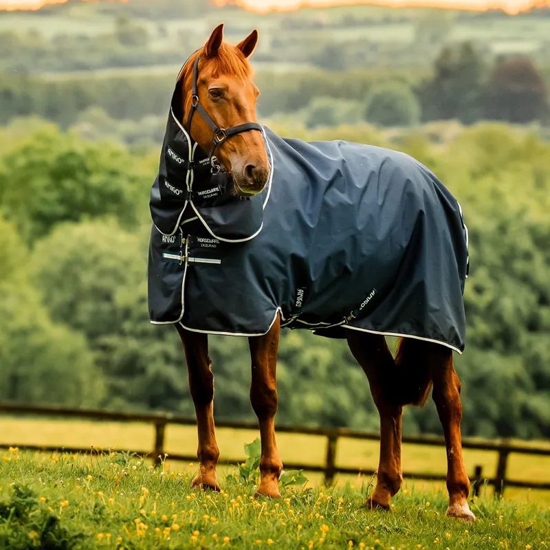 Amigo Ripstop 900D Plus 200g Detachable Neck Turnout Rug - Witney Navy-8