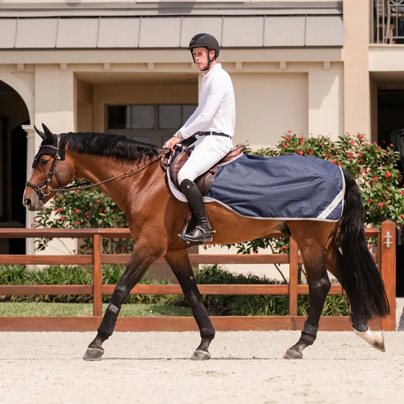 Amigo Ripstop Waterproof Exercise Sheet - Navy/Titanium Grey-9