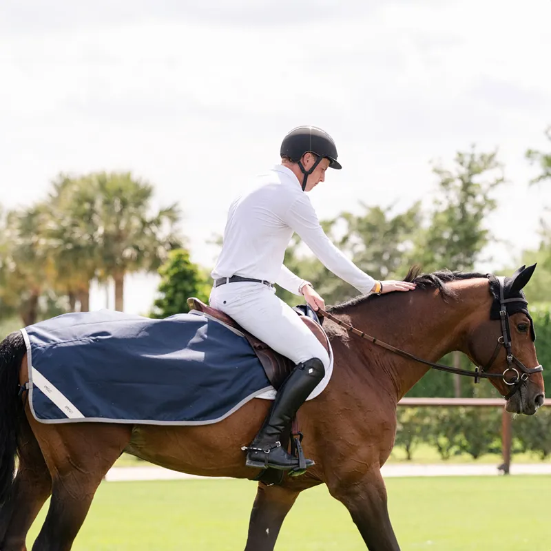 Amigo Ripstop Waterproof Exercise Sheet - Navy/Titanium Grey-6