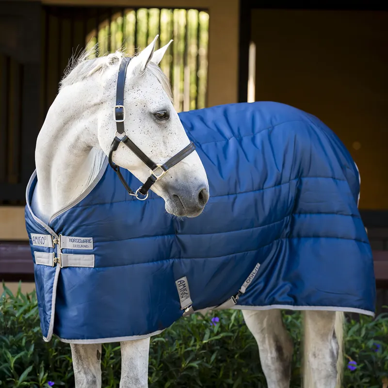 Amigo Ripstop Insulator Pony 100g Stable Rug - Navy/Titanium Grey-3