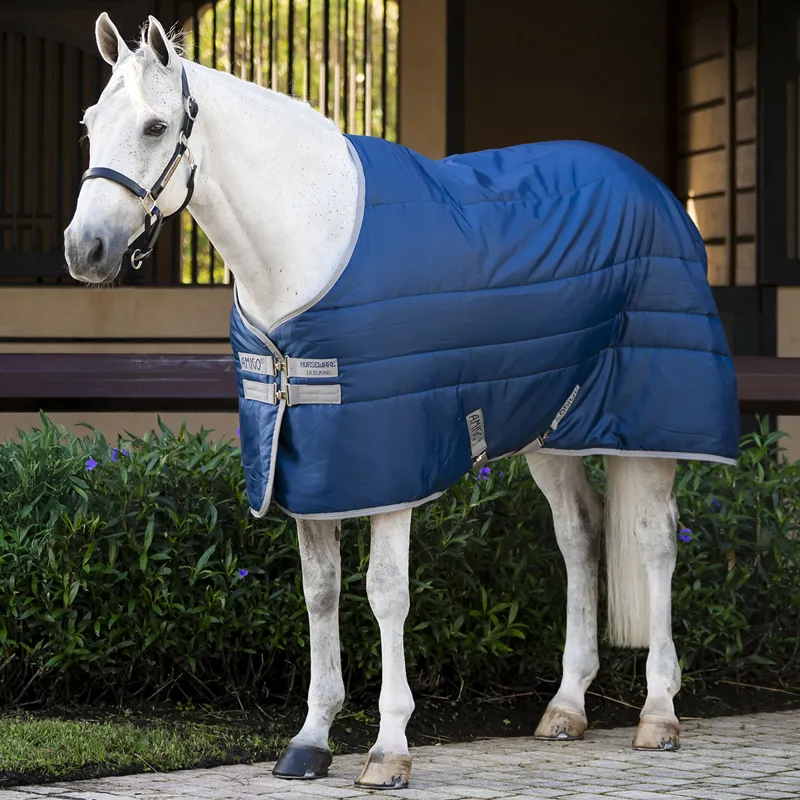 Amigo Ripstop Insulator Pony 100g Stable Rug - Navy/Titanium Grey