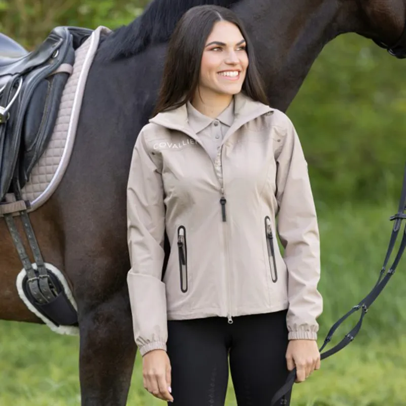 Covalliero Ladies Waterproof Rain Jacket - Beige-10