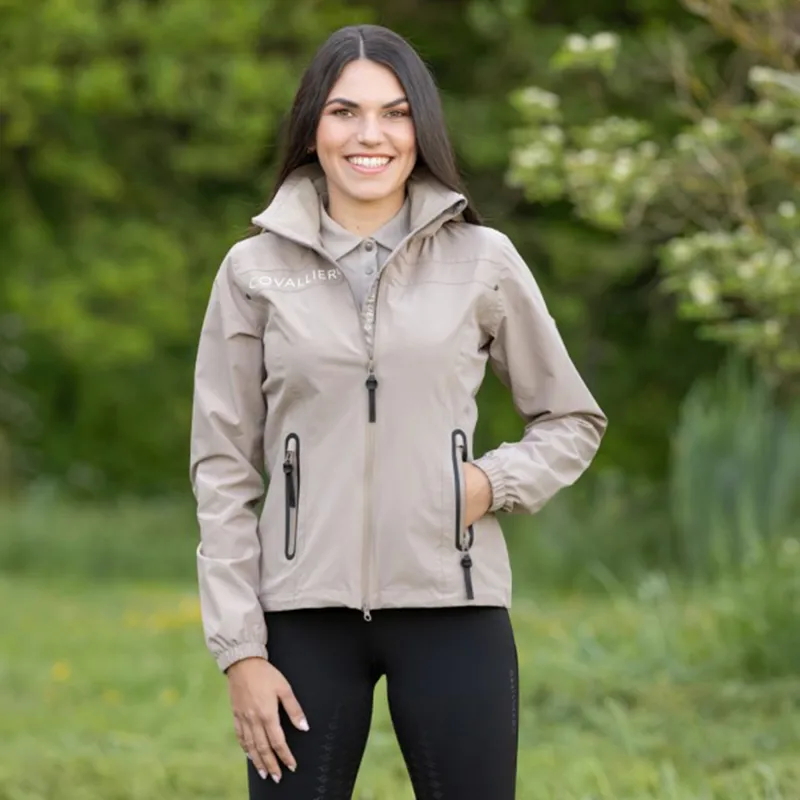 Covalliero Ladies Waterproof Rain Jacket - Beige-1