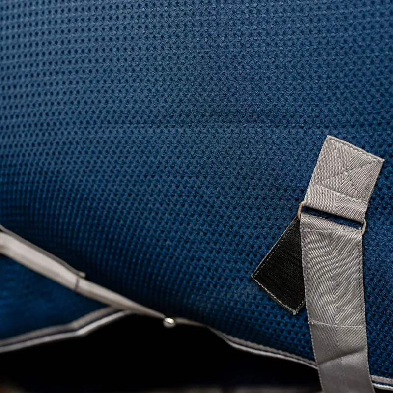 Rambo Techni-Waffle Cooler Rug - Navy/Thunderstorm Grey/Silver-2