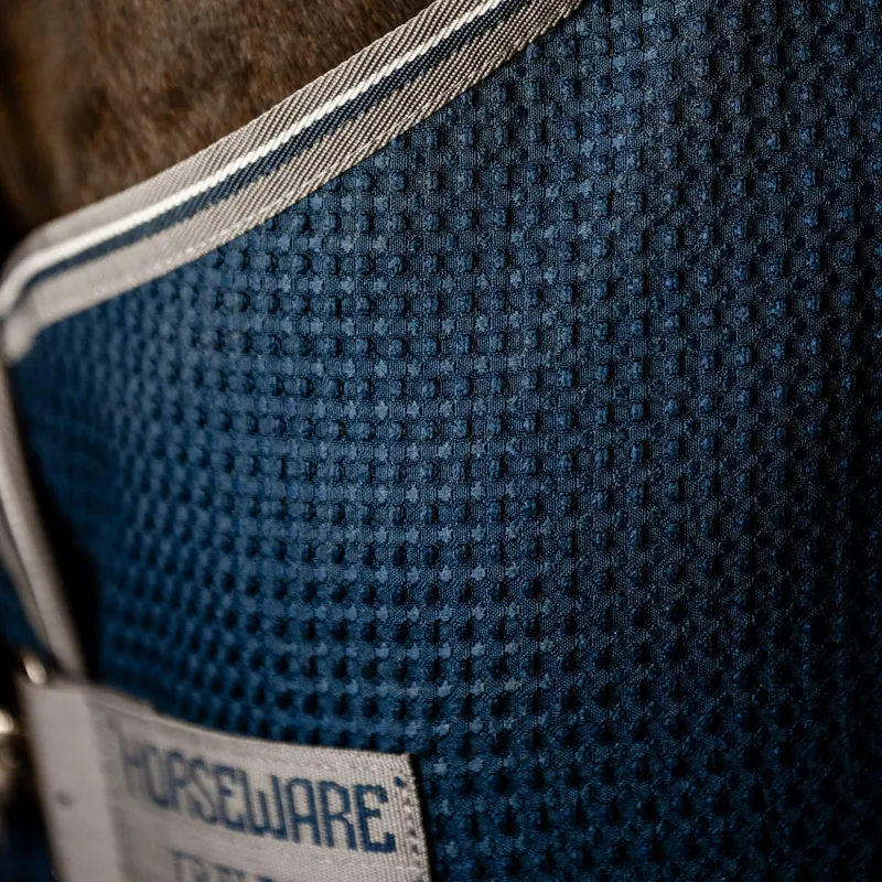 Rambo Techni-Waffle Cooler Rug - Navy/Thunderstorm Grey/Silver-4