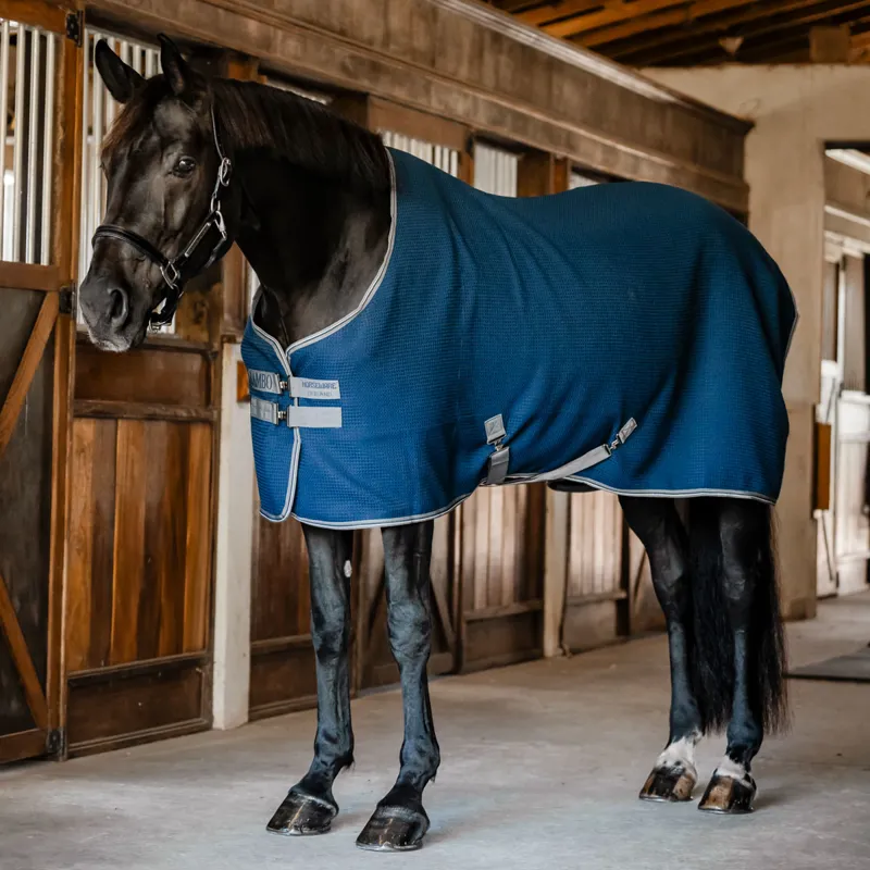 Rambo Techni-Waffle Cooler Rug - Navy/Thunderstorm Grey/Silver