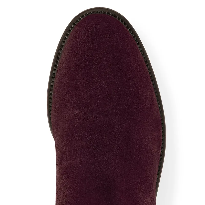 Fairfax and Favor Regina Heeled Boots - Plum Suede-4