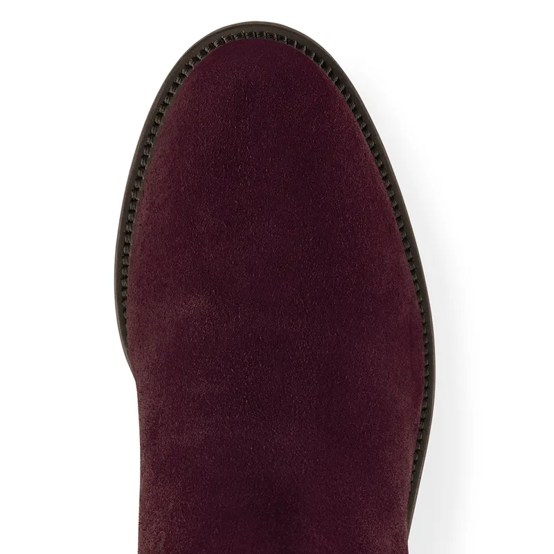 Fairfax and Favor Regina Flat Boots - Plum Suede-4