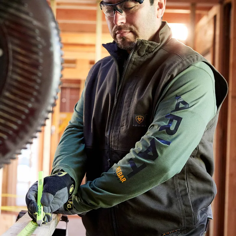 Ariat Rebar DuraCanvas Mens Vest Gilet - Wren-3