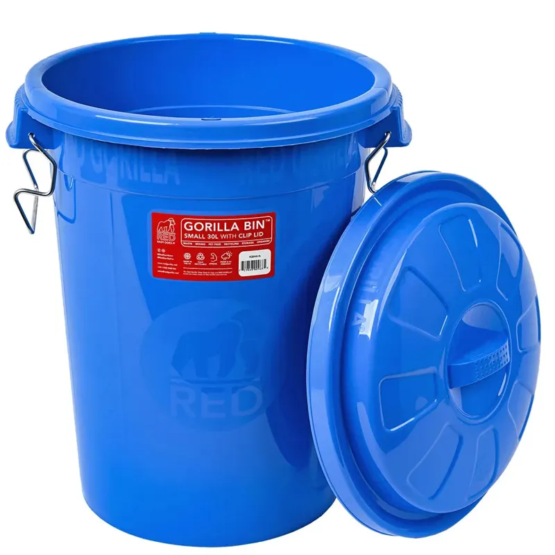 Red Gorilla 30L Storage Bin with Clip Lid - Blue