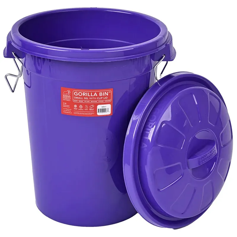 Red Gorilla 30L Storage Bin with Clip Lid - Purple