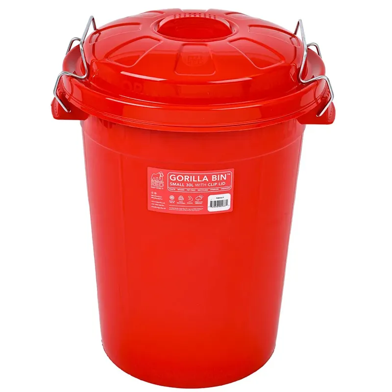 Red Gorilla 30L Storage Bin with Clip Lid - Red-1