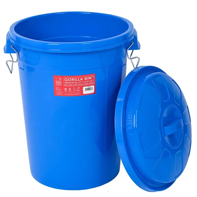 Red Gorilla 50L Storage Bin with Clip Lid - Blue