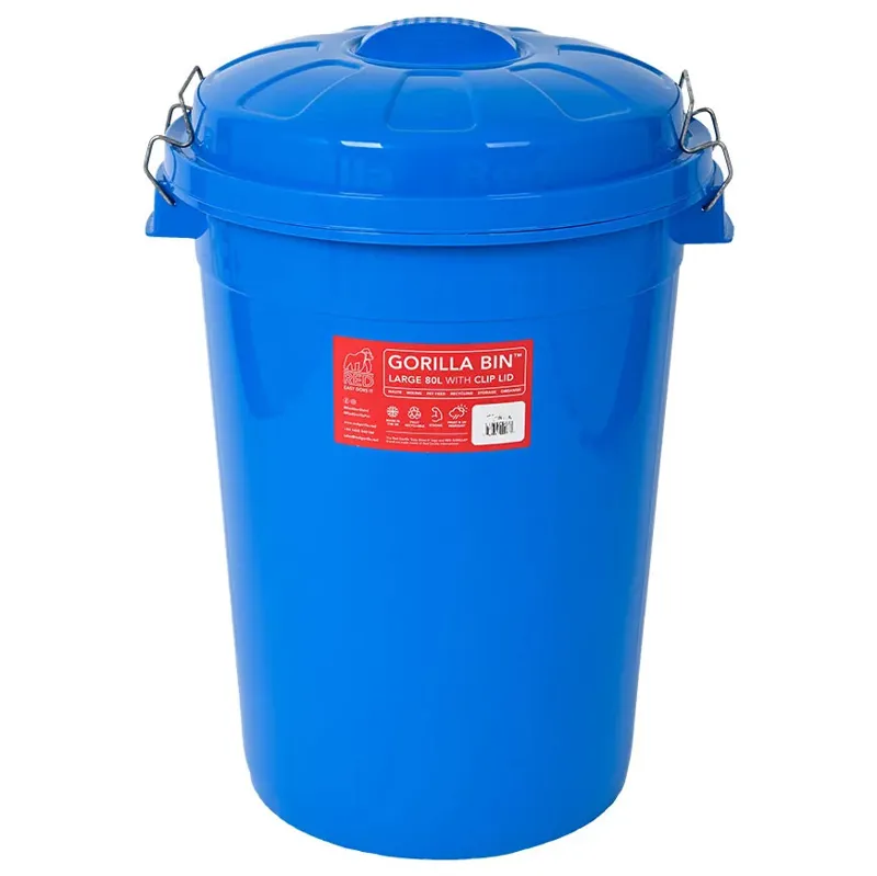 Red Gorilla 80L Storage Bin with Clip Lid - Blue-1