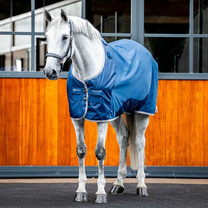 Horseware Ionic Mesh Cooler Rug - Imperial Blue/Silver/Navy