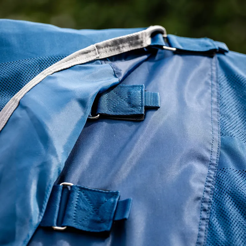 Horseware Ionic Mesh Cooler Neck Cover - Imperial Blue/Silver/Navy-3