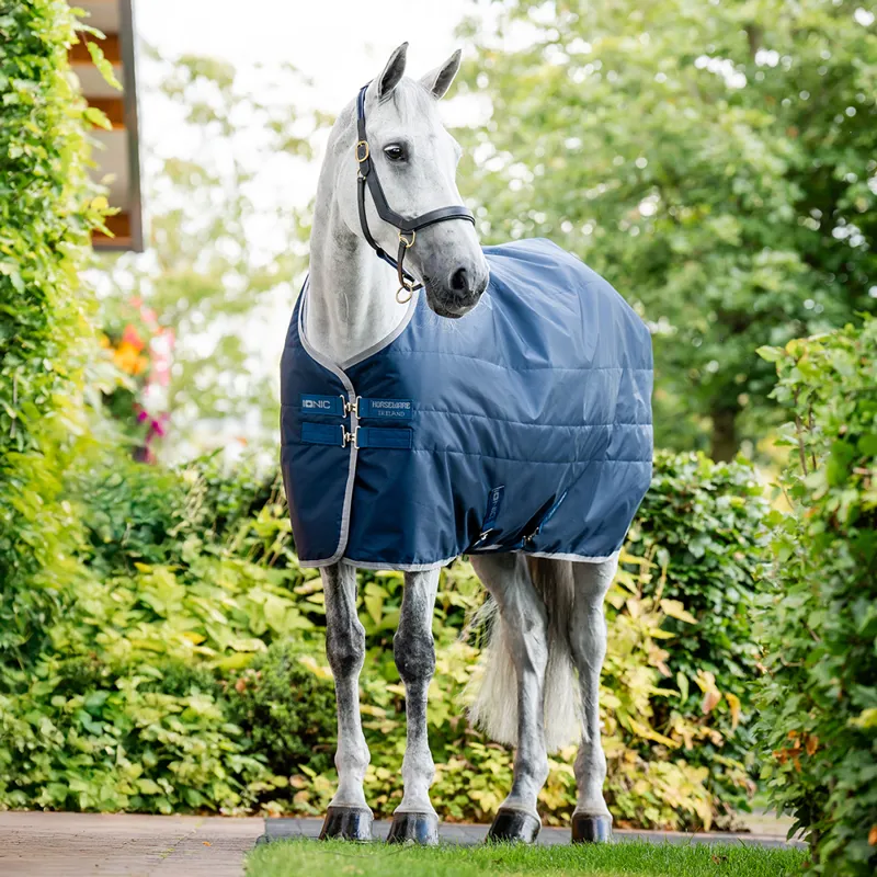 Horseware Ionic 50g Standard Neck Stable Rug - Imperial Blue/Silver