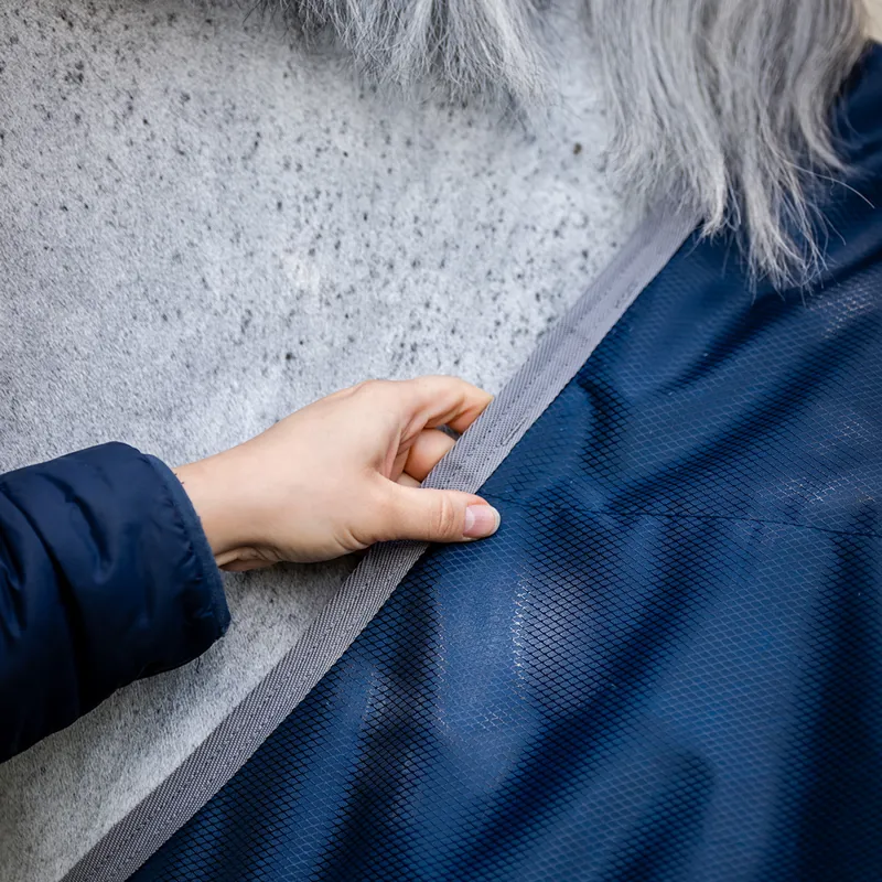 Horseware Ionic 50g Standard Neck Stable Rug - Imperial Blue/Silver-3