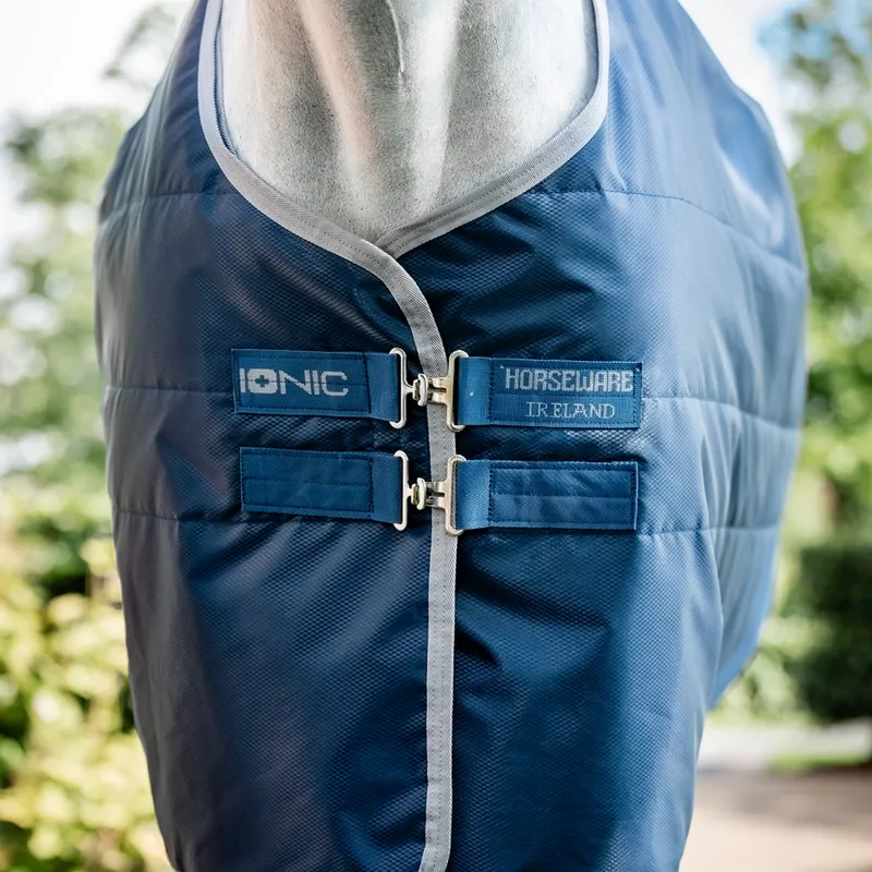 Horseware Ionic 50g Standard Neck Stable Rug - Imperial Blue/Silver-6