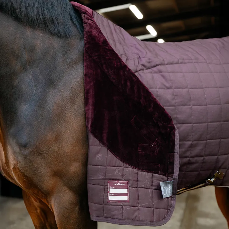 LeMieux Kudos Luxe Lined 100g Stable Rug - Damson-1