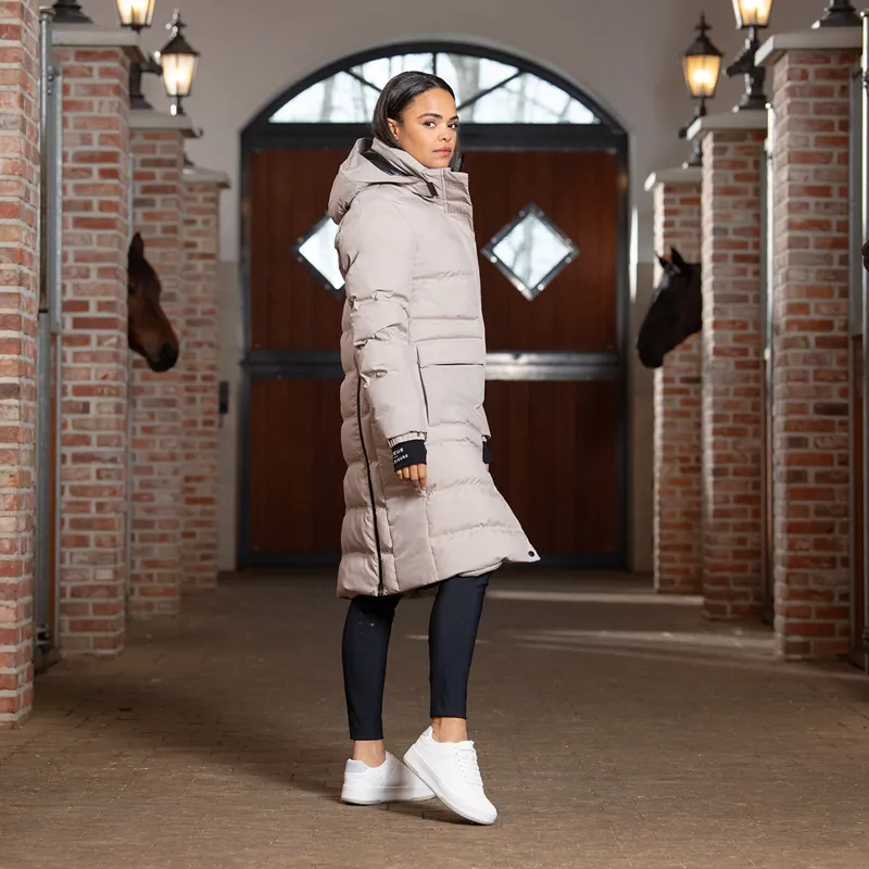 Pikeur Athleisure 6021 Raincoat Ladies Quilted Waterproof Jacket - Sandstorm-3