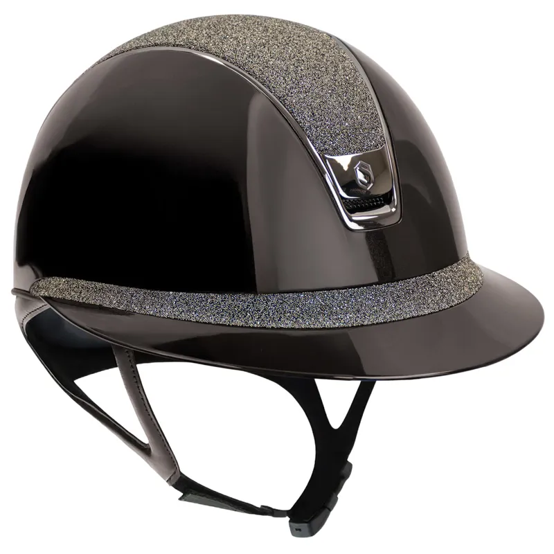 Samshield Miss Shield ShadowGlossy 2.0 Crystal Riding Hat - Brown