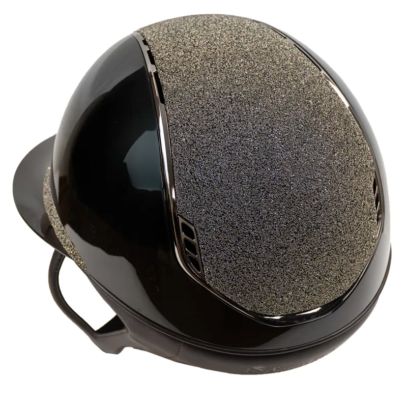 Samshield Miss Shield ShadowGlossy 2.0 Crystal Riding Hat - Brown-2