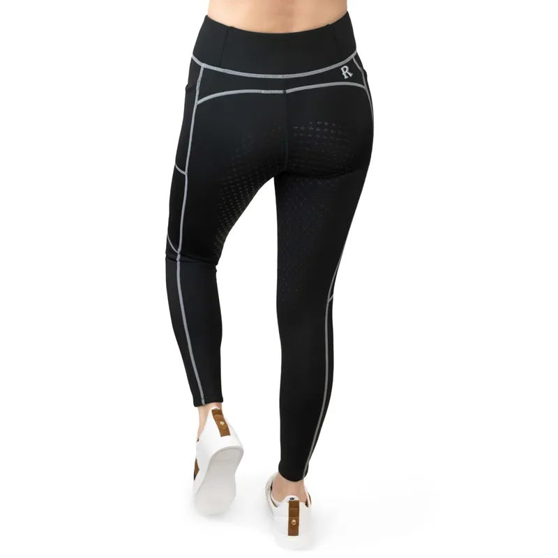 Redpost Adapt Winter Full Grip Womens Riding Tights - Black/Silver-1