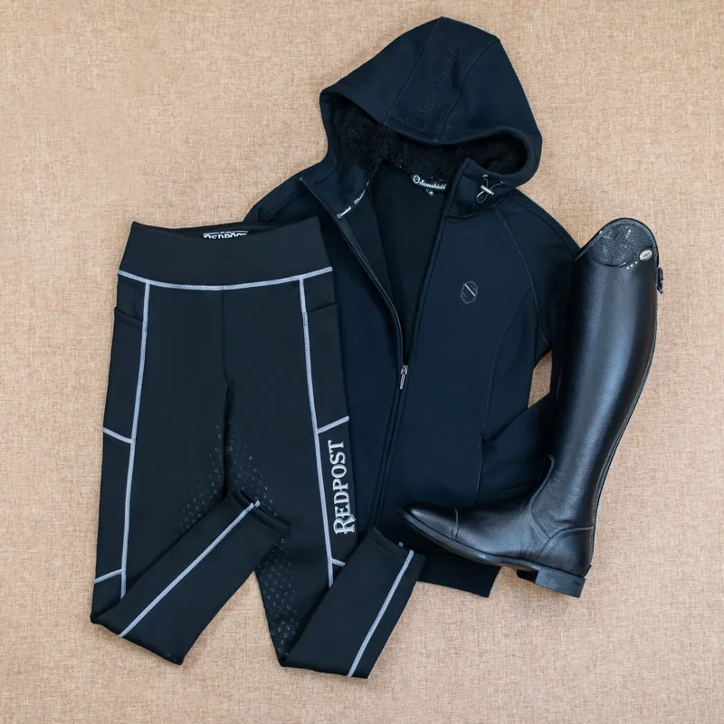 Redpost Adapt Winter Full Grip Womens Riding Tights - Black/Silver-9