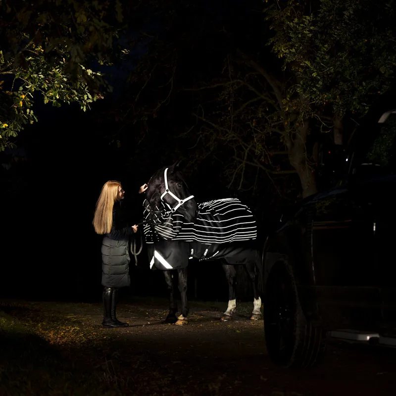 Amigo 1200D FieldSafe Reflectech Plus 50g Turnout Rug - Black-13