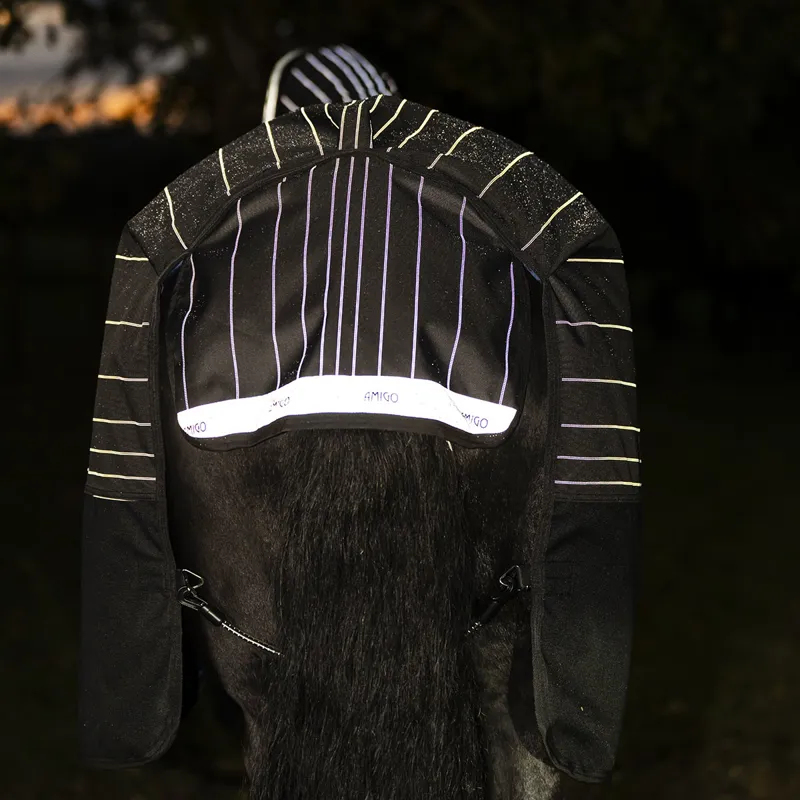Amigo 1200D FieldSafe Reflectech Plus 50g Turnout Rug - Black-10