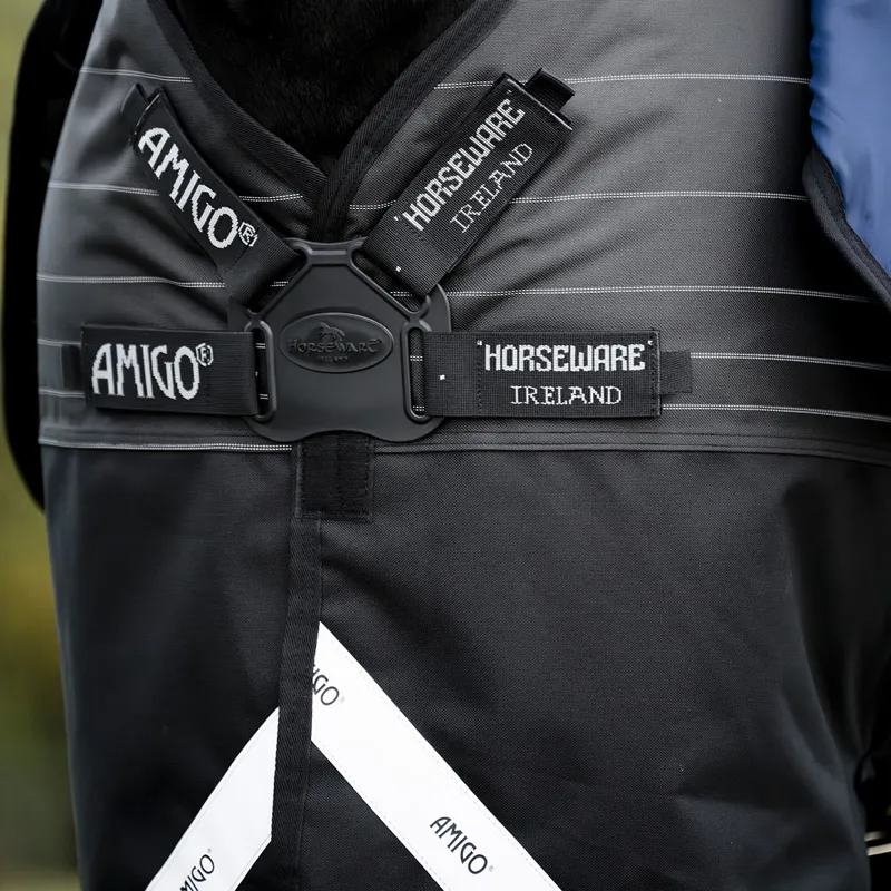Amigo 1200D FieldSafe Reflectech Plus 50g Turnout Rug - Black-6