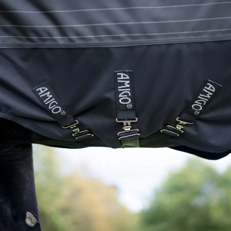 Amigo 1200D FieldSafe Reflectech Plus 50g Turnout Rug - Black-4