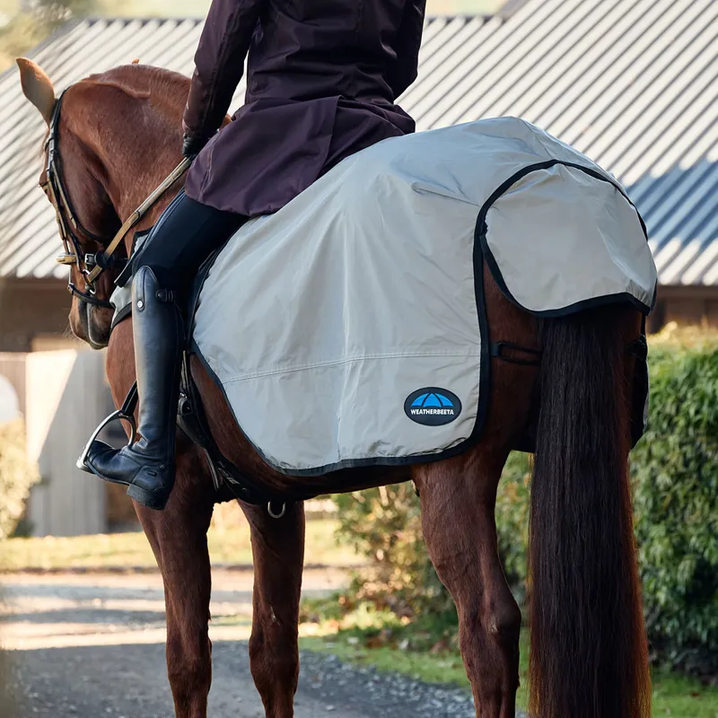 WeatherBeeta Reflective Wrap Around Exercise Sheet - Silver/Black-1