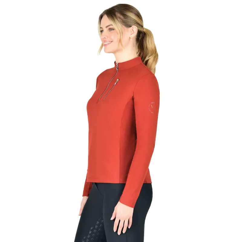 WeatherBeeta Reno Long Sleeve Ladies Top - Red Ochre-4