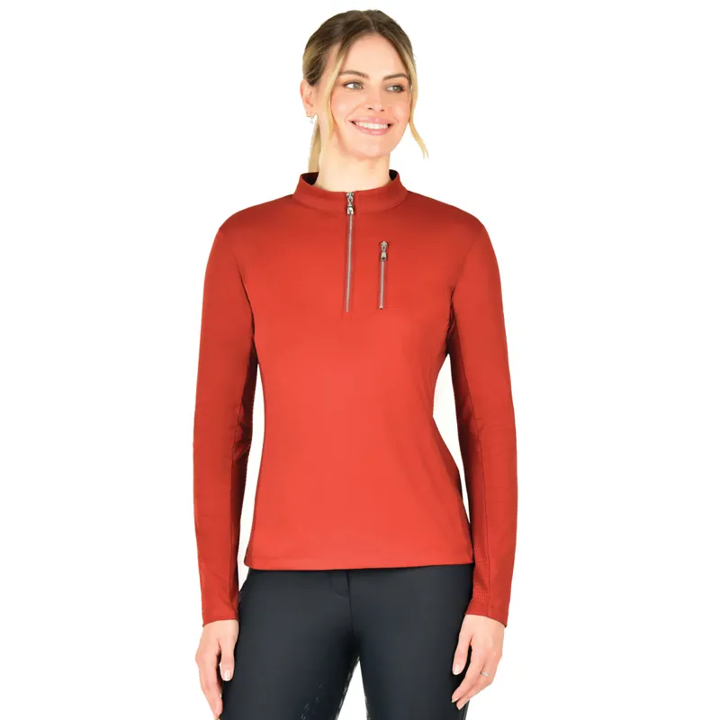 WeatherBeeta Reno Long Sleeve Ladies Top - Red Ochre