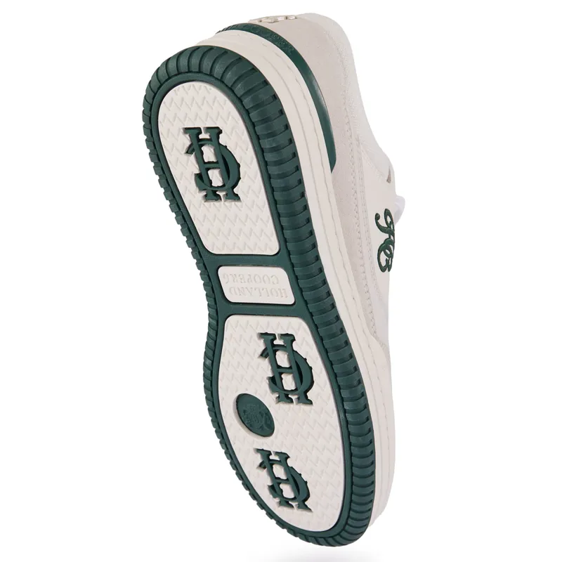Holland Cooper Retro Runner Ladies Trainers - White/Racing Green-2