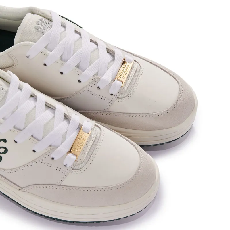 Holland Cooper Retro Runner Ladies Trainers - White/Racing Green-3