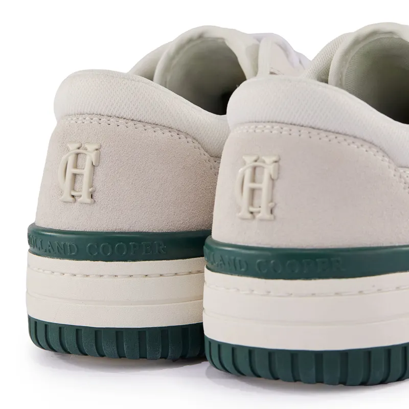Holland Cooper Retro Runner Ladies Trainers - White/Racing Green-4