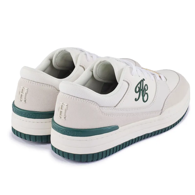 Holland Cooper Retro Runner Ladies Trainers - White/Racing Green-6