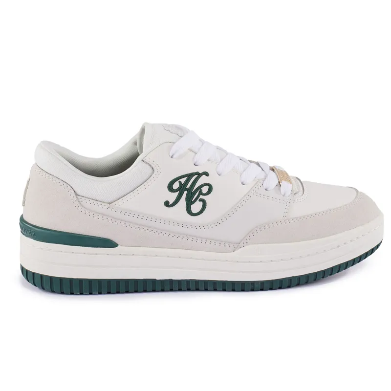 Holland Cooper Retro Runner Ladies Trainers - White/Racing Green-7