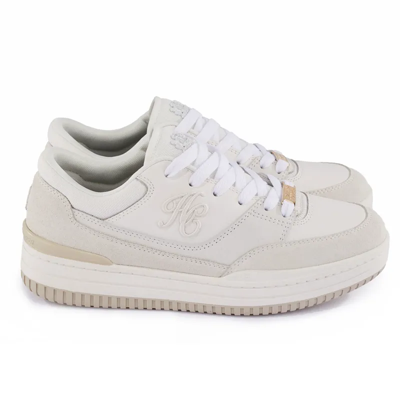 Holland Cooper Retro Runner Ladies Trainers - Off White-5