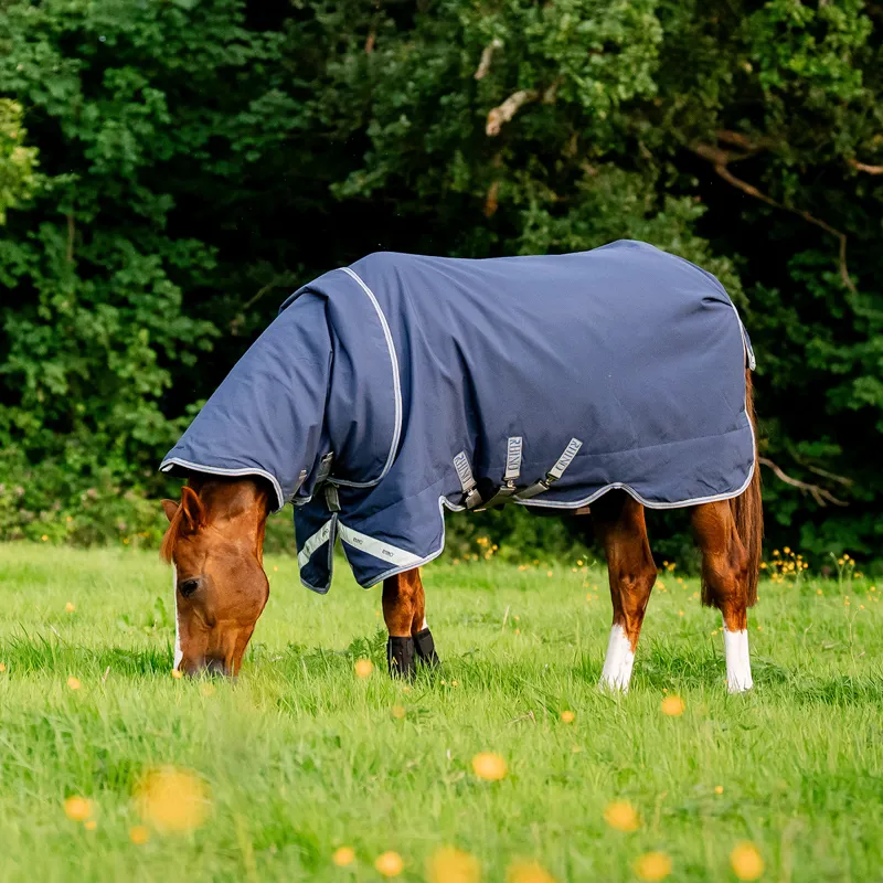 Rhino Plus Vari-Layer 450g Turnout Rug - Navy/Titanium Grey-5