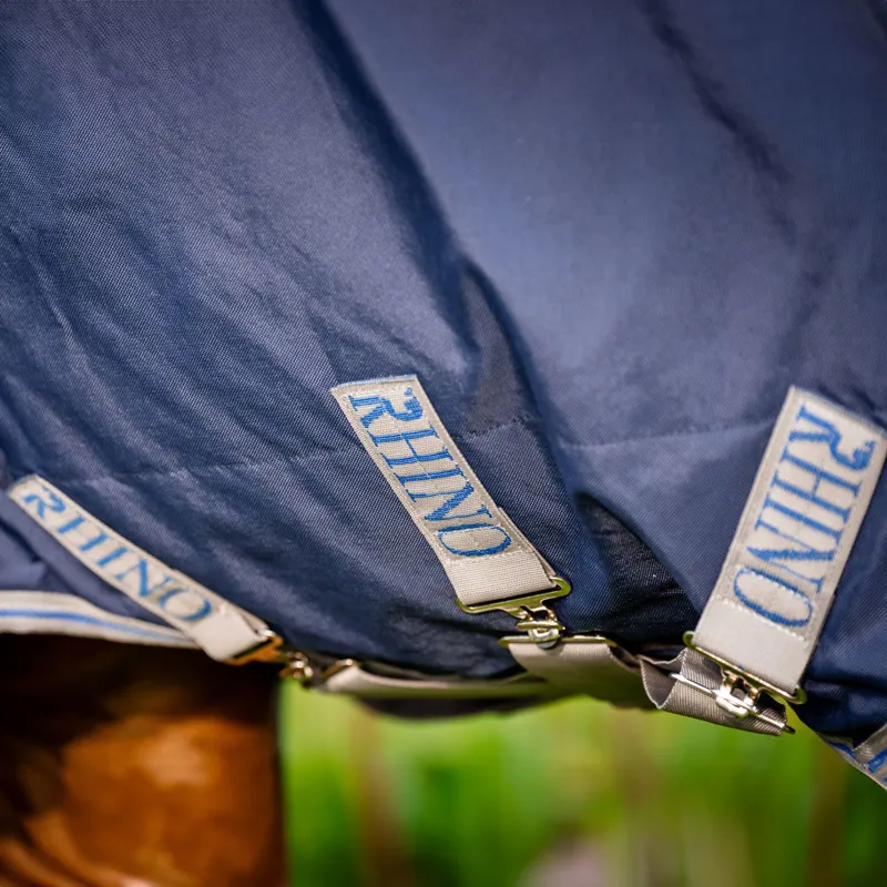 Rhino Pony Plus Vari-Layer 250g Turnout Rug - Navy/Titanium/Blue-1
